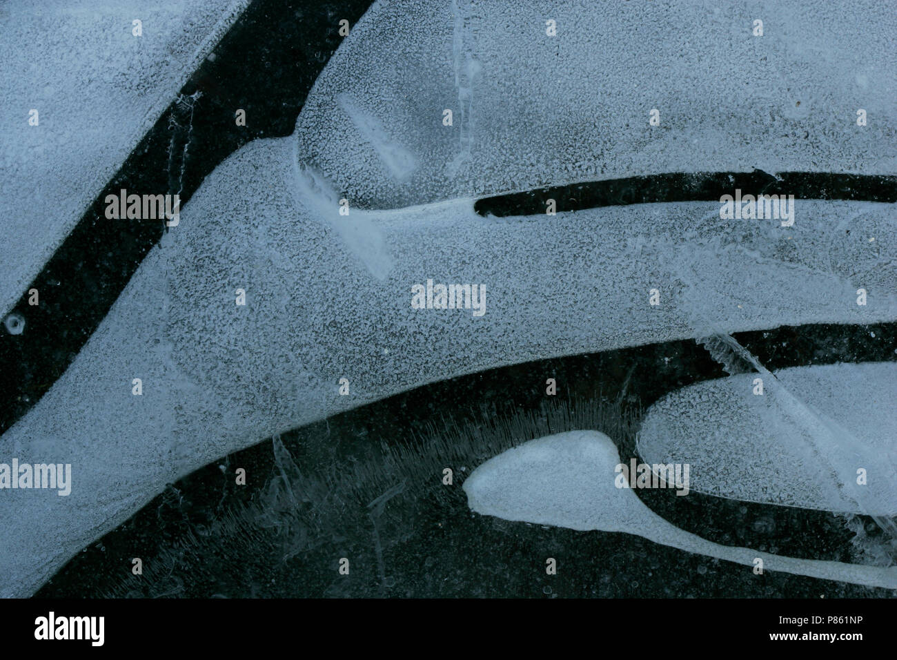 IJskristallen, Eiskristalle Stockfoto