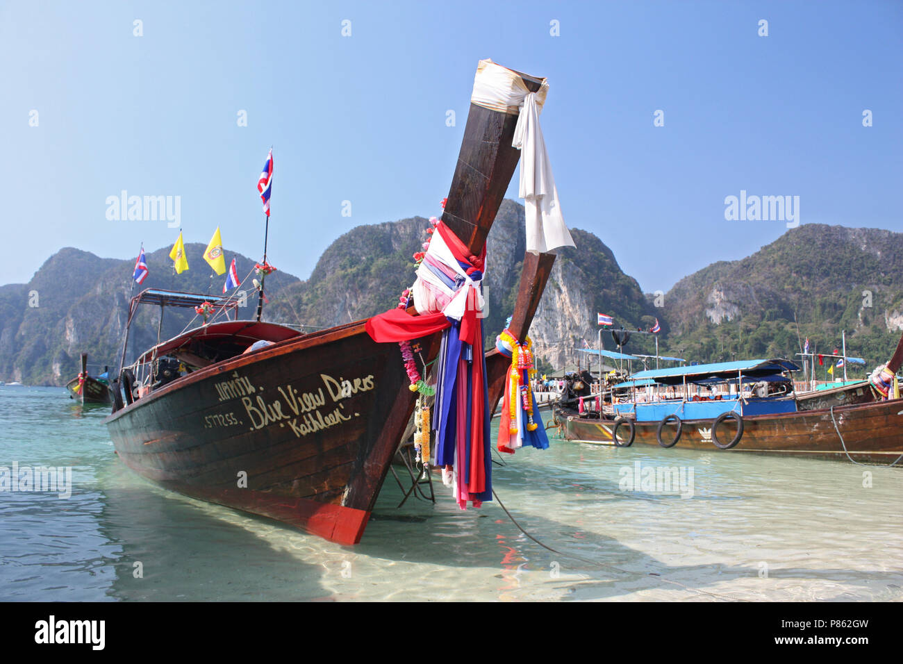 10 Eilanden Westen van Thailand; Inseln westlich von Thailand Stockfoto