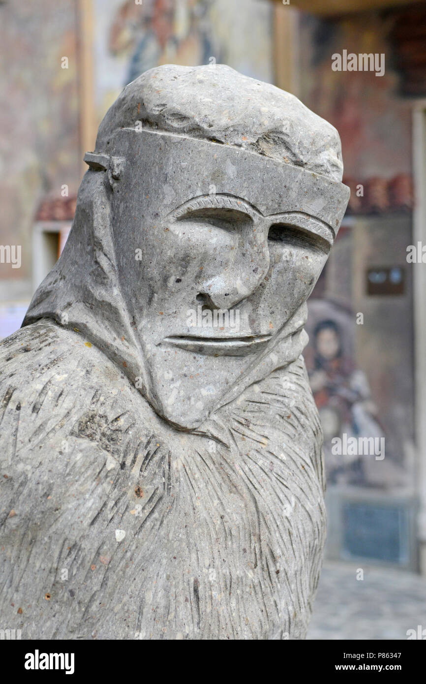 Statue, die den Charakter der sardischen Karneval, Ottana, Sardinien bin erdules", Italien Stockfoto