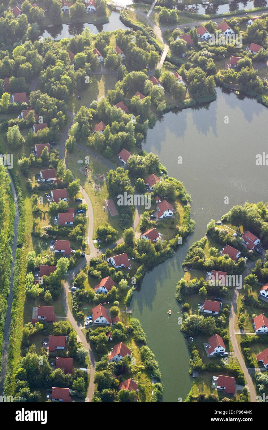 Luchtfoto van de Lauwersmeer; Luftbild des Lauwersmeer Stockfoto