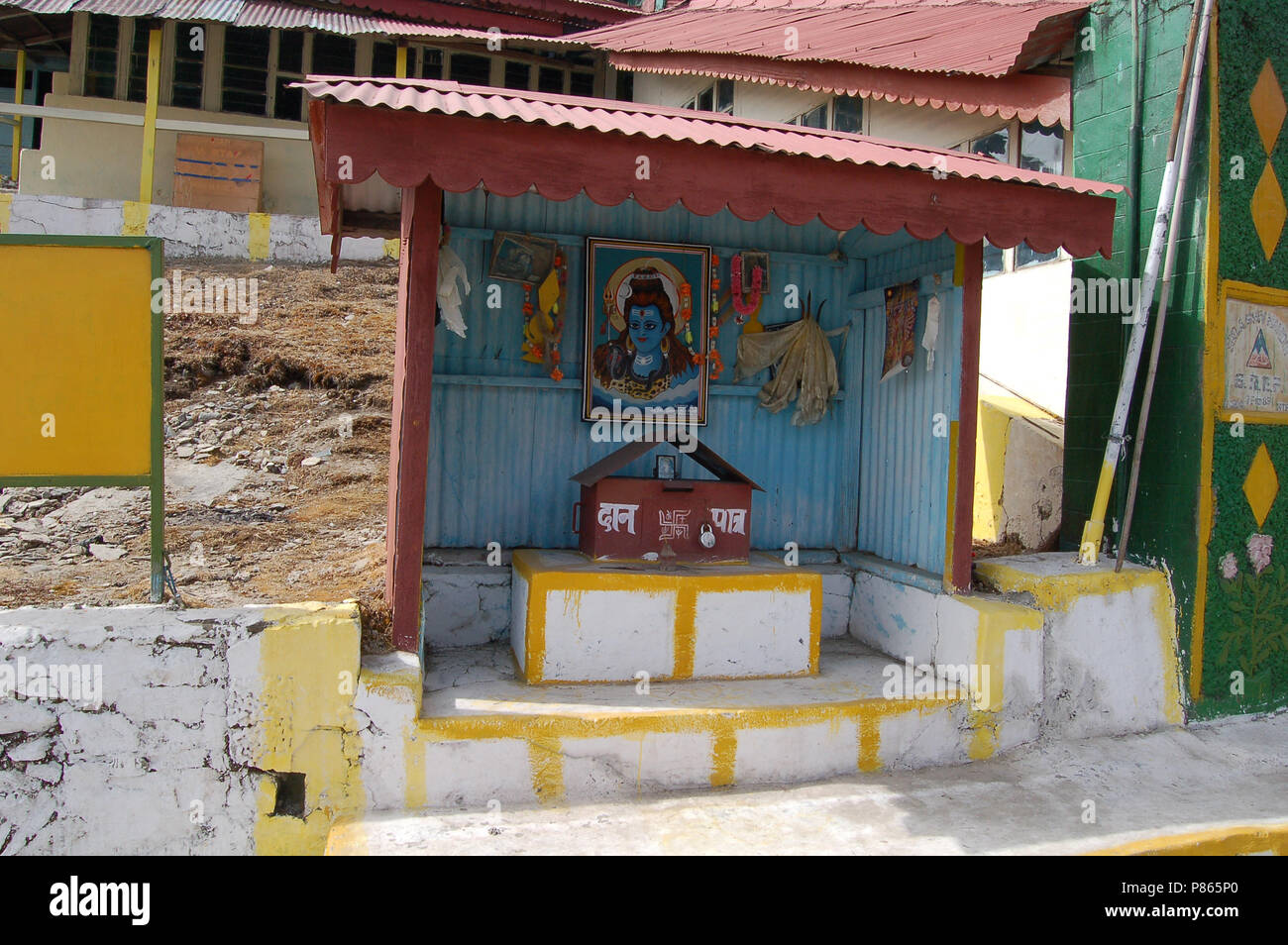 Indische Tempel an Dijrang, Indien Stockfoto