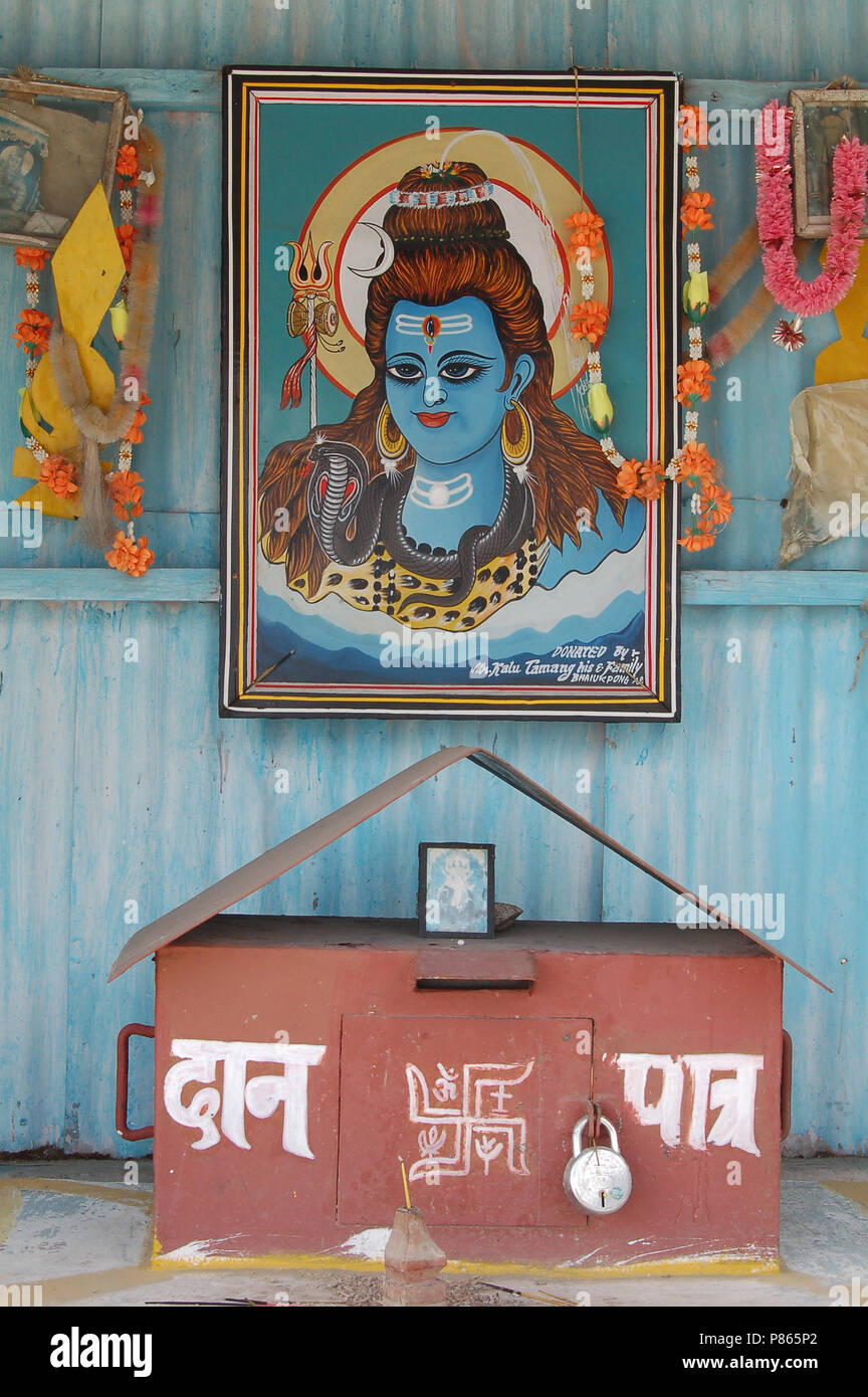 Indische Tempel an Dijrang, Indien Stockfoto
