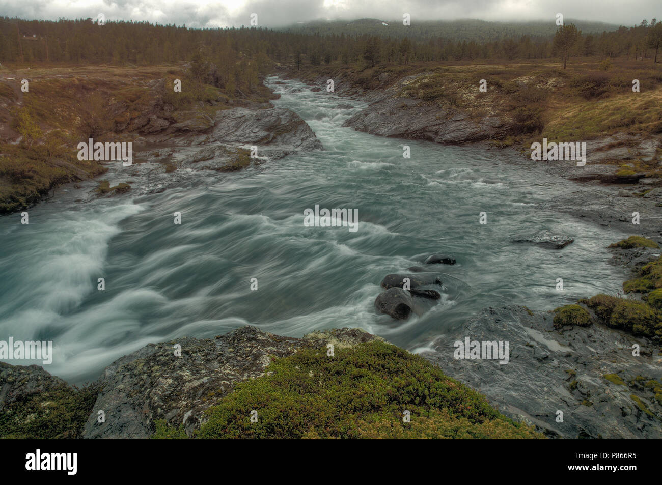 Wildwater Jotunheimen Norwegen 2012 Stockfoto