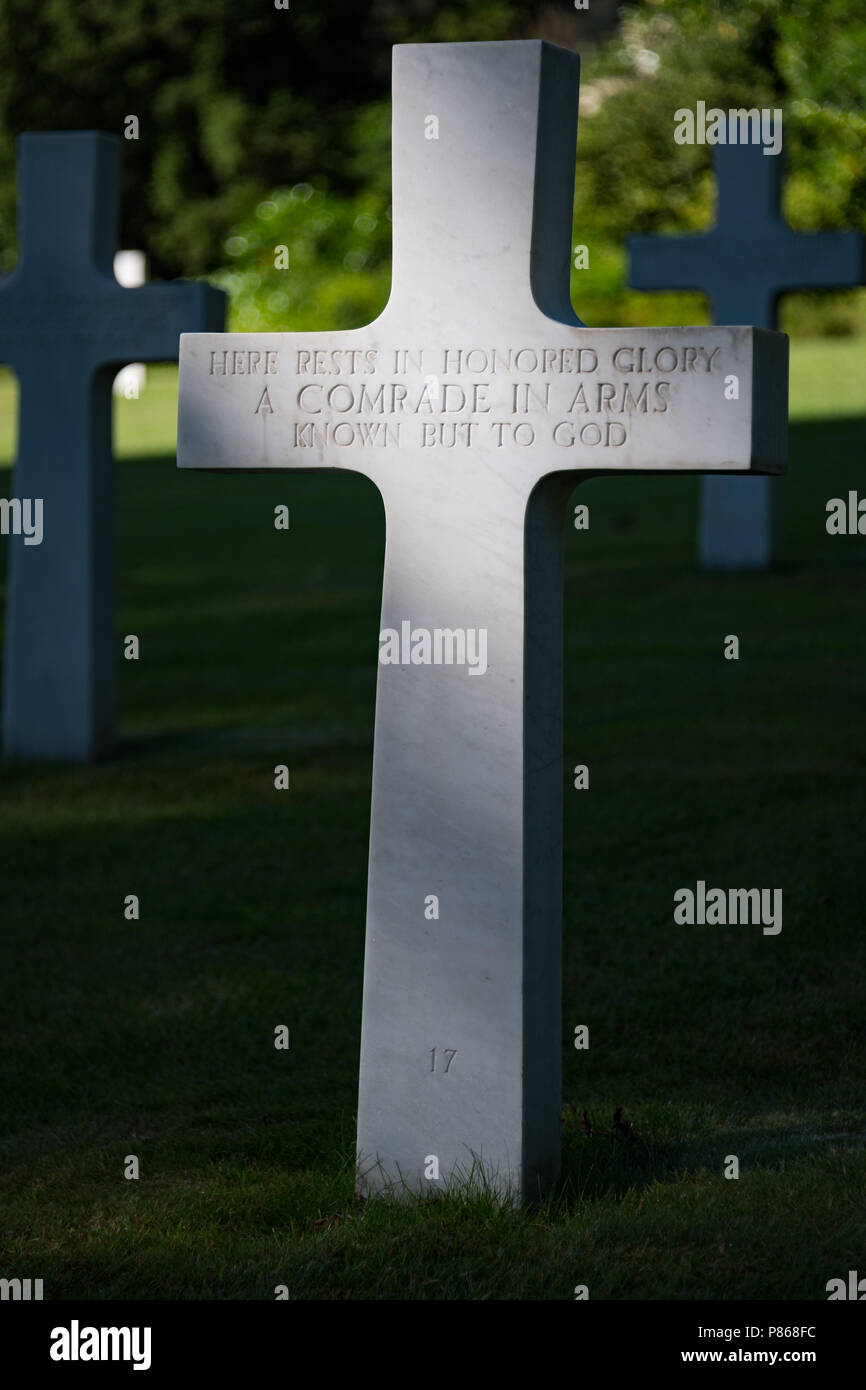 Die Suresnes amerikanische Soldatenfriedhof und Memorial, Suresnes (nahe Paris), Frankreich Stockfoto