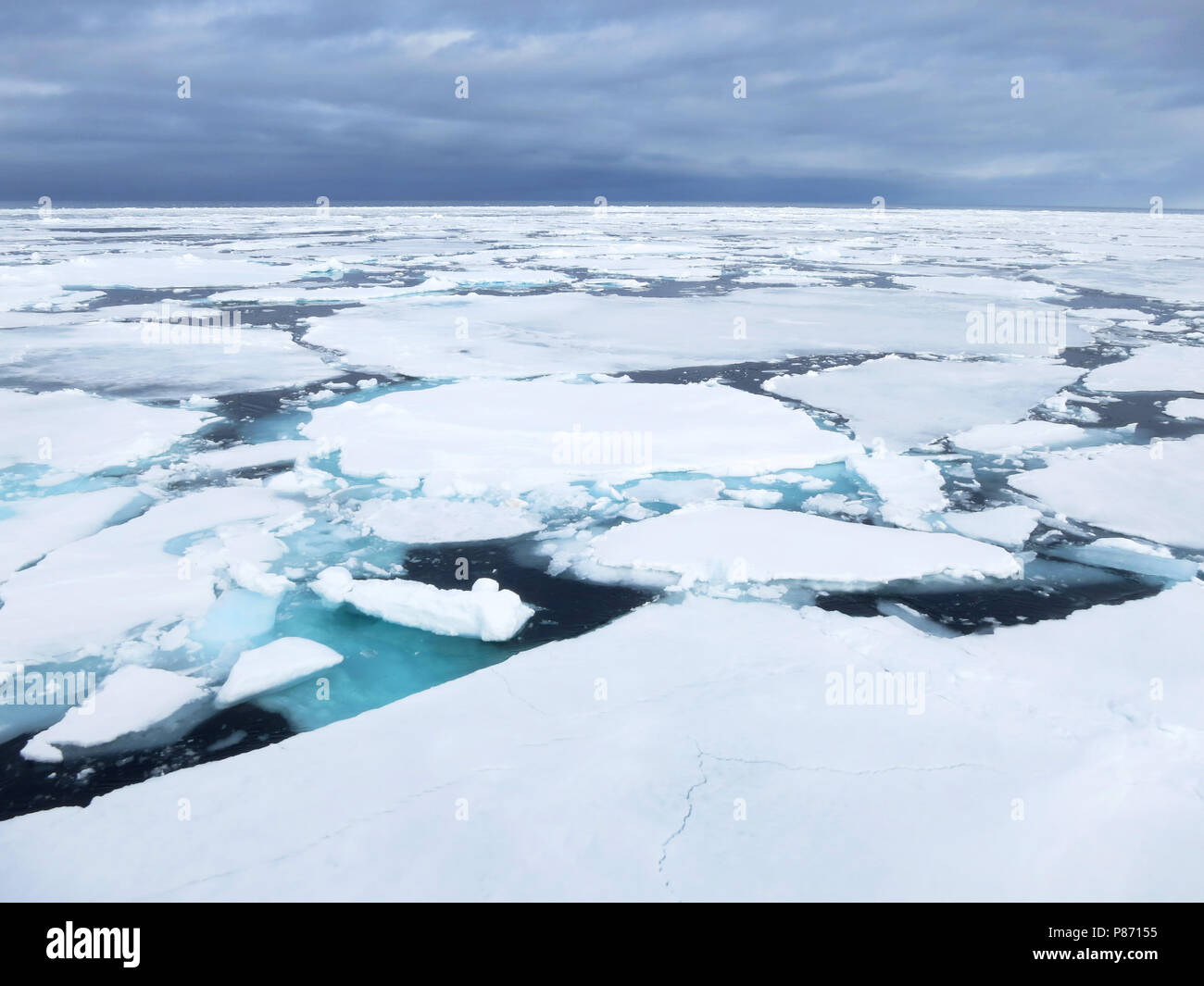 Pakijs, Spitzbergen, Packeis, Svalbard Stockfoto