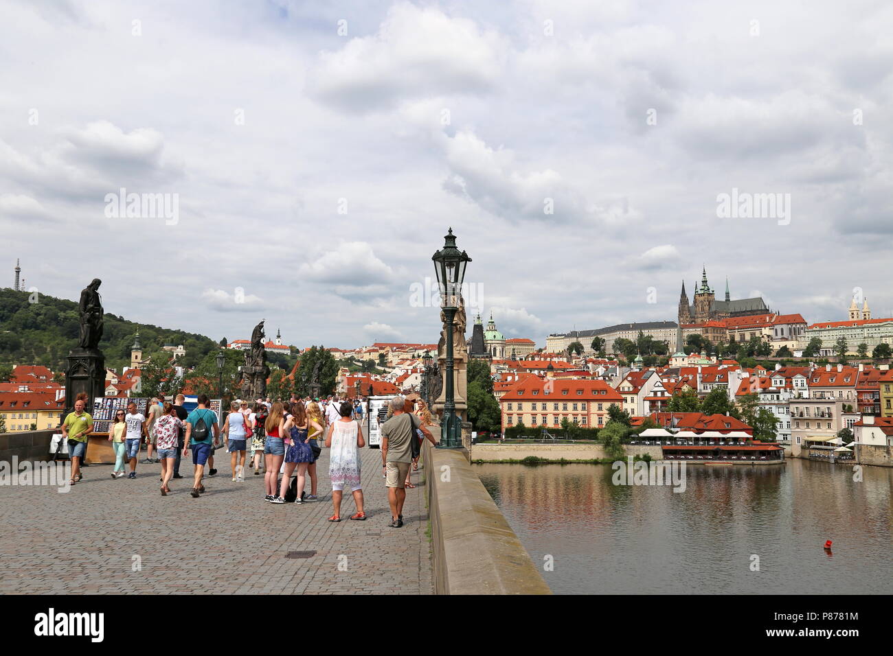 Die Karlsbrücke, Prag, Tschechien (Tschechische Republik), Europa Stockfoto
