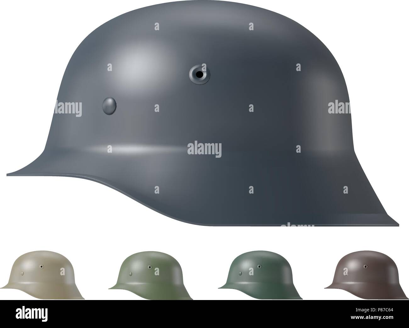 Deutsche ww2 militärische Helm Stock Vektor