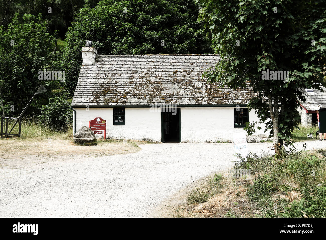 Loch ein Eilein Besucherzentrum Rothiemurchus Aviemore Stockfoto