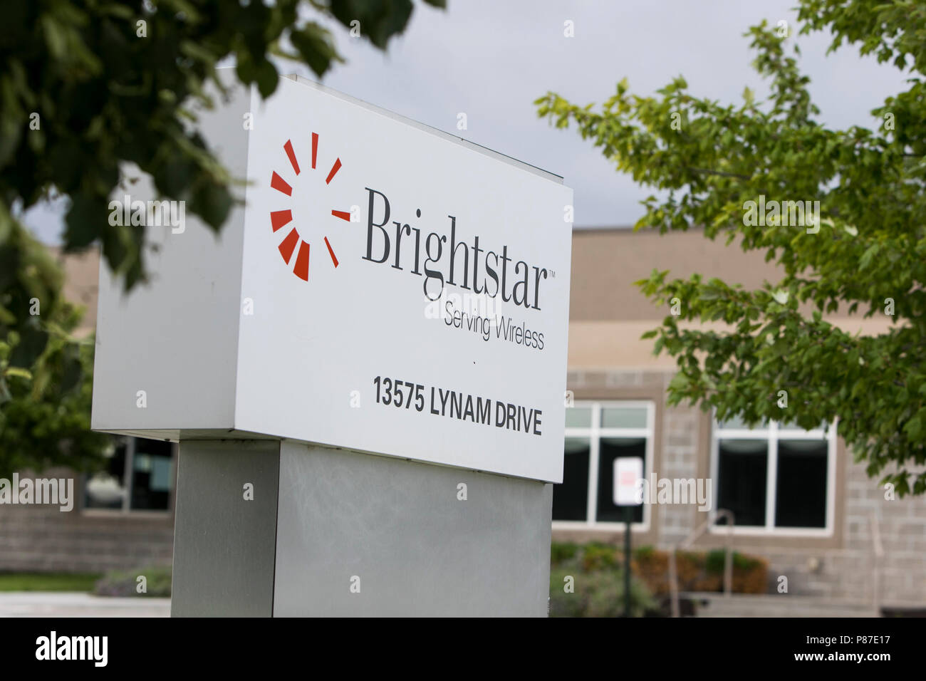 Ein logo Zeichen außerhalb einer Anlage durch die brightstar Corporation in Omaha, Nebraska am 1. Juli 2018 belegt. Stockfoto