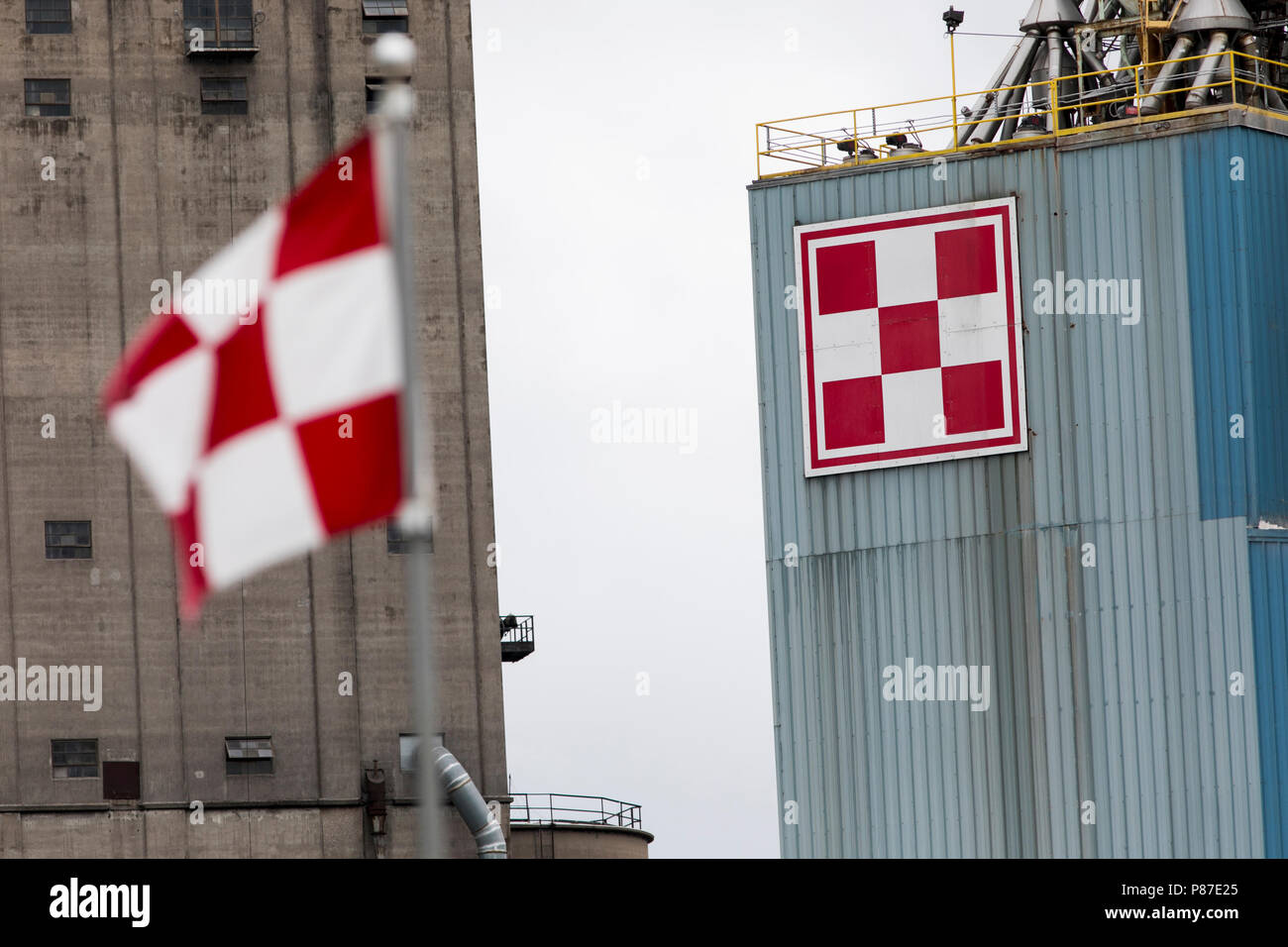 Ein logo Zeichen außerhalb einer Anlage von Purina Tierernährung in Lincoln, Nebraska am 1. Juli 2018 belegt. Stockfoto