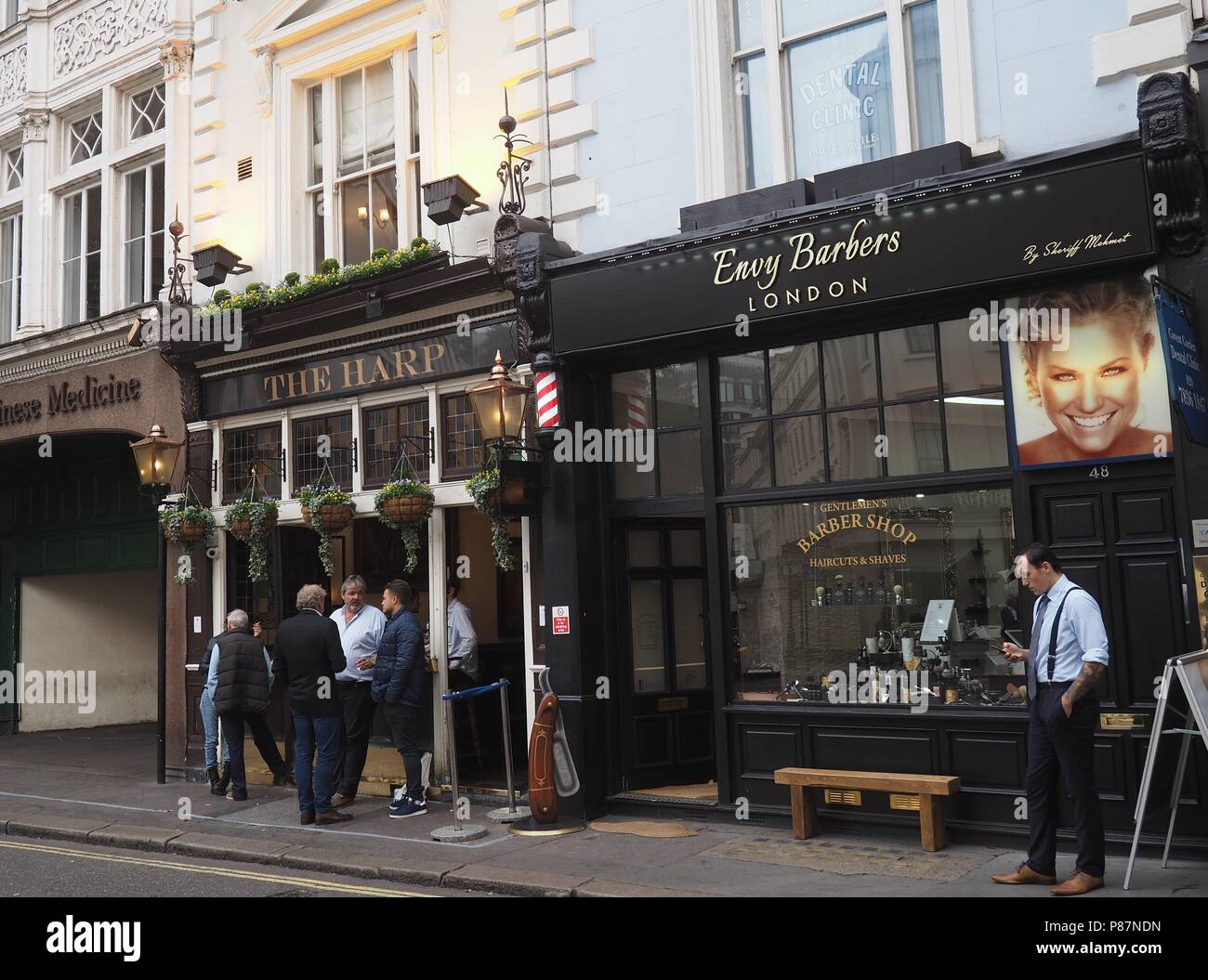 London, Chandos Place in der Nähe des Covent Gardens Stockfoto