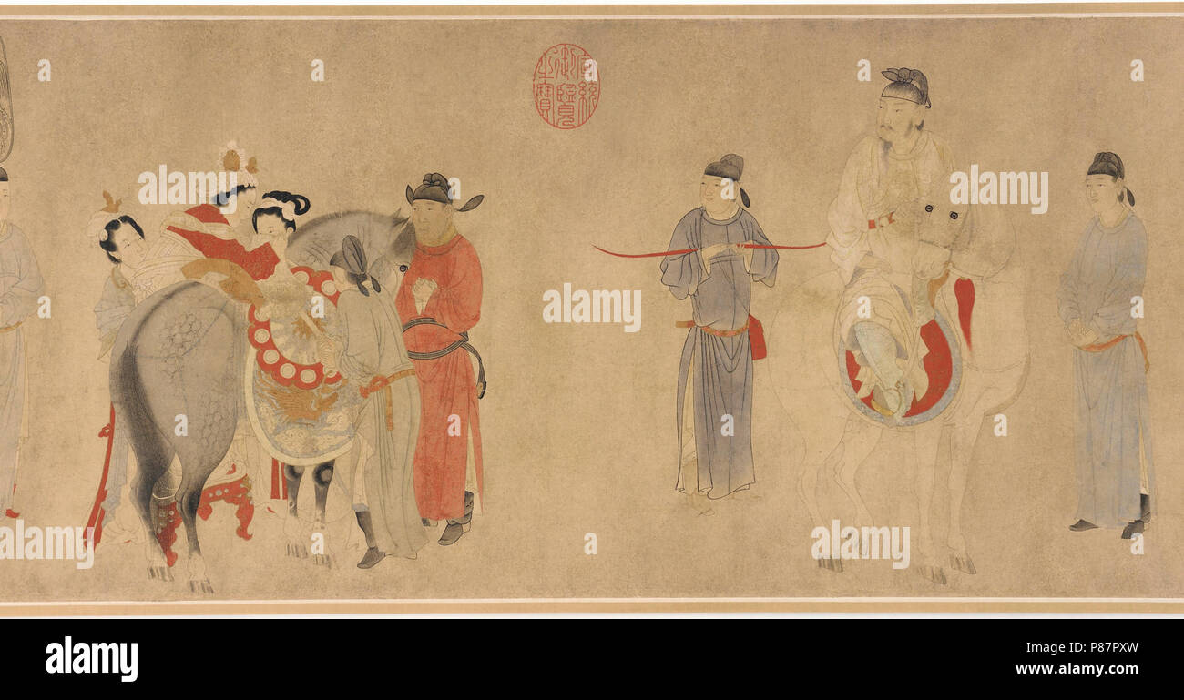 5 Ein Qian Xuan Consort Yang Montage ein Pferd (29,5 x 117,0 cm), Abschnitt. Freer Gallery Kunst Washington. Stockfoto