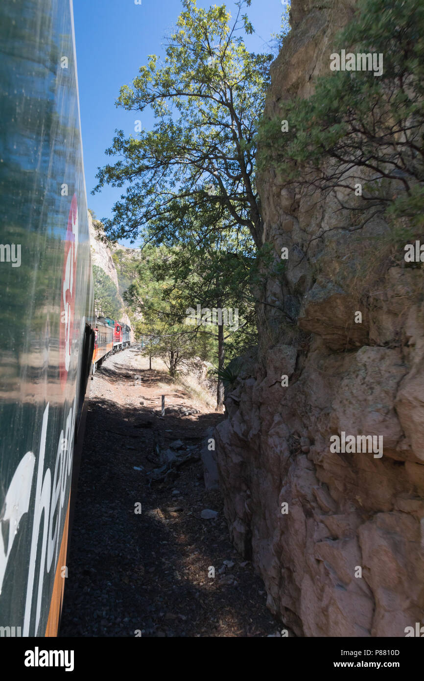 El Chepe, Züge durch Kupfer Canyon, Mexiko Stockfoto