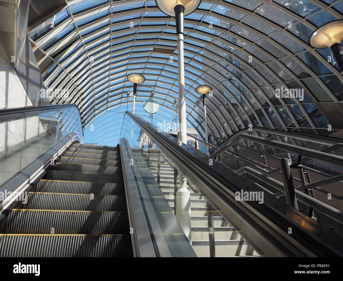 GLASGOW, UK - ca. Juni 2018: Glasgow U-Bahn Station Stockfoto