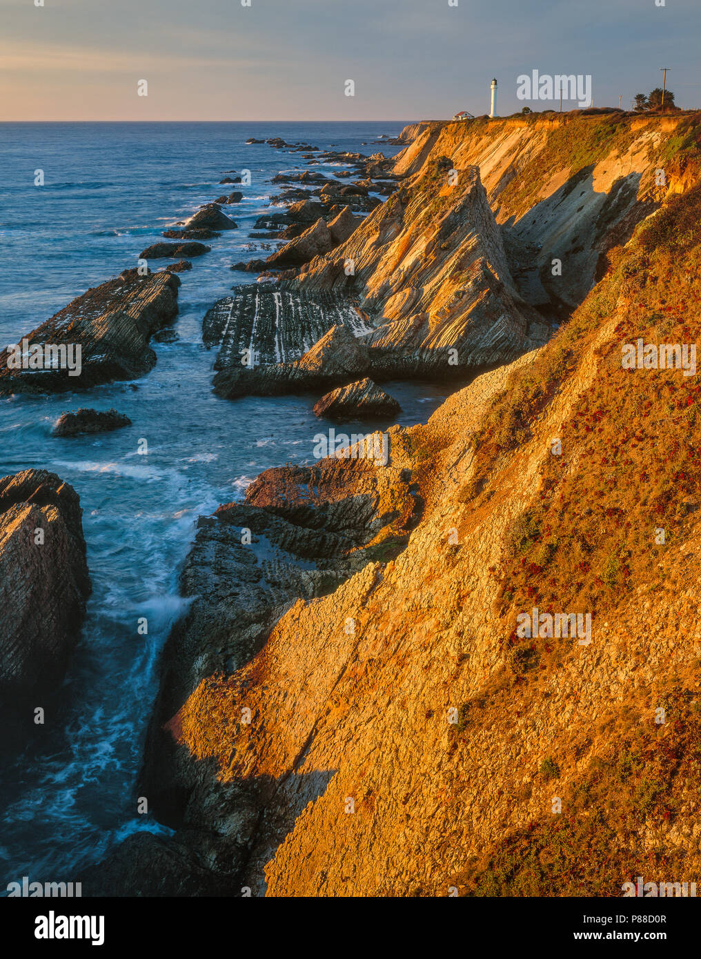 Point Arena Leuchtturm, Mendocino County Coast, Kalifornien Stockfotografie Alamy
