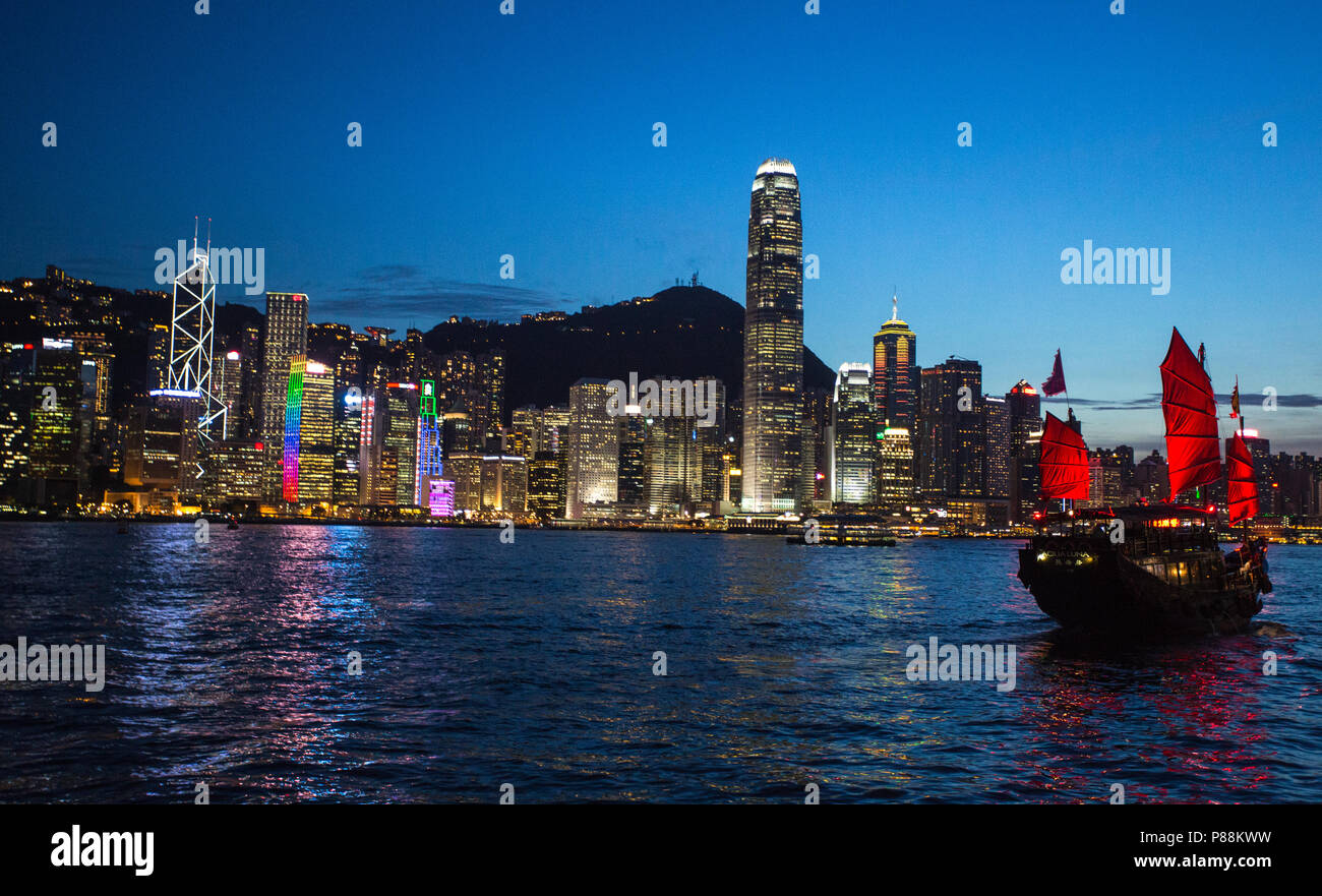 Landschaft der städtischen, Hong Kong Stockfoto