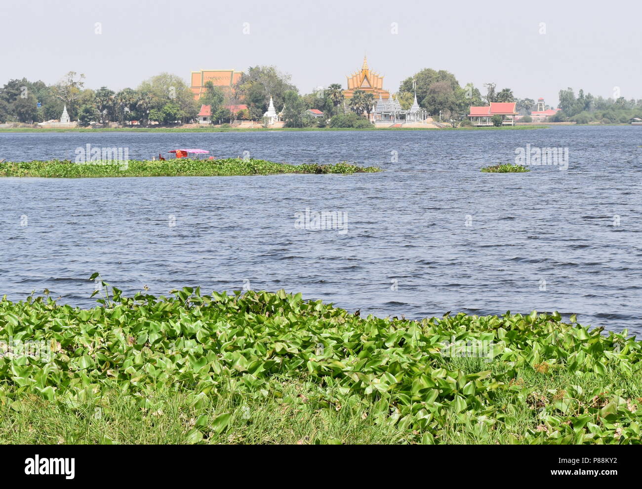 Die ländlichen Dörfer rund um den Tonle Bati See von Kambodscha Stockfoto