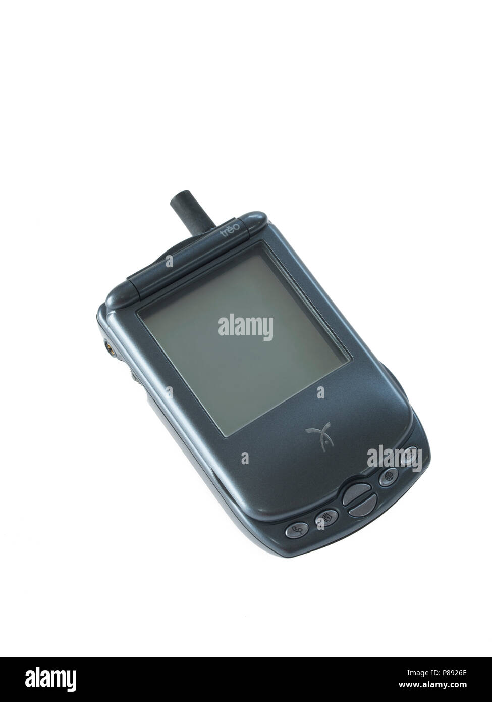 Handspring/Palm Treo 180 erschienen 2002. Integrierte Dual-band-GSM-Smartphone mit Internetzugang, Browser, Touchscreen, Stift, Palm OS Stockfoto