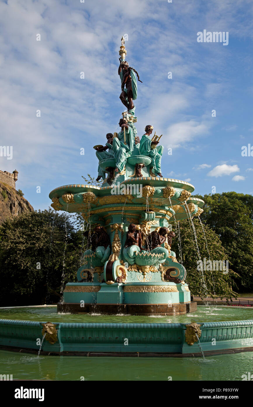 Ross Brunnen, West Princes Street Gardens, Edinburgh, Schottland, Großbritannien Stockfoto