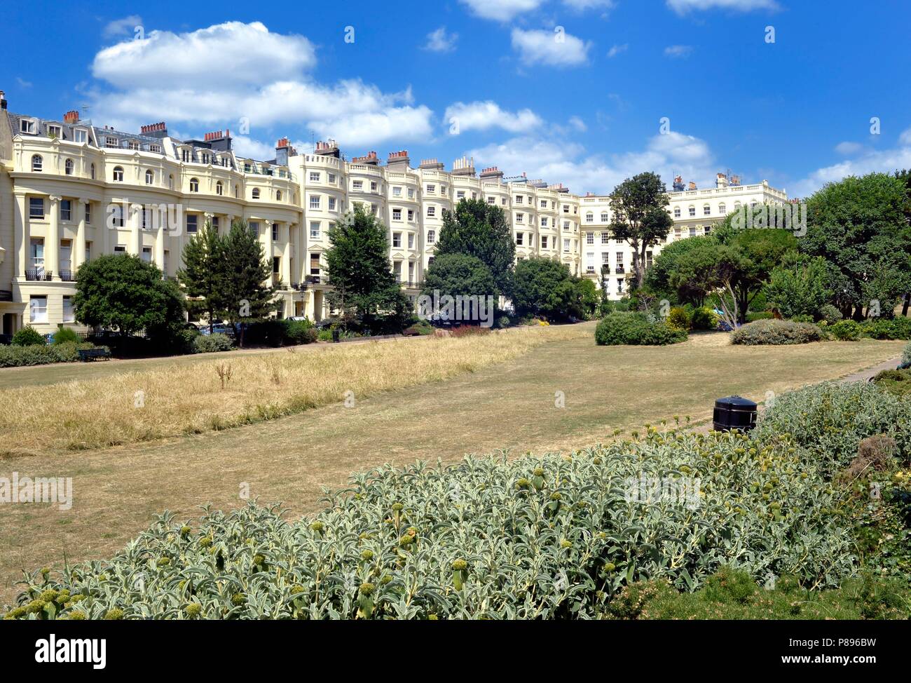 Brunswick Square und Häuser, Brighton Stockfoto