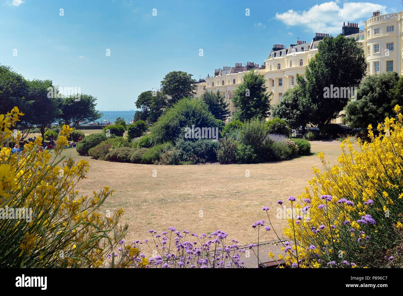 Brunswick Square und Häuser, Brighton Stockfoto
