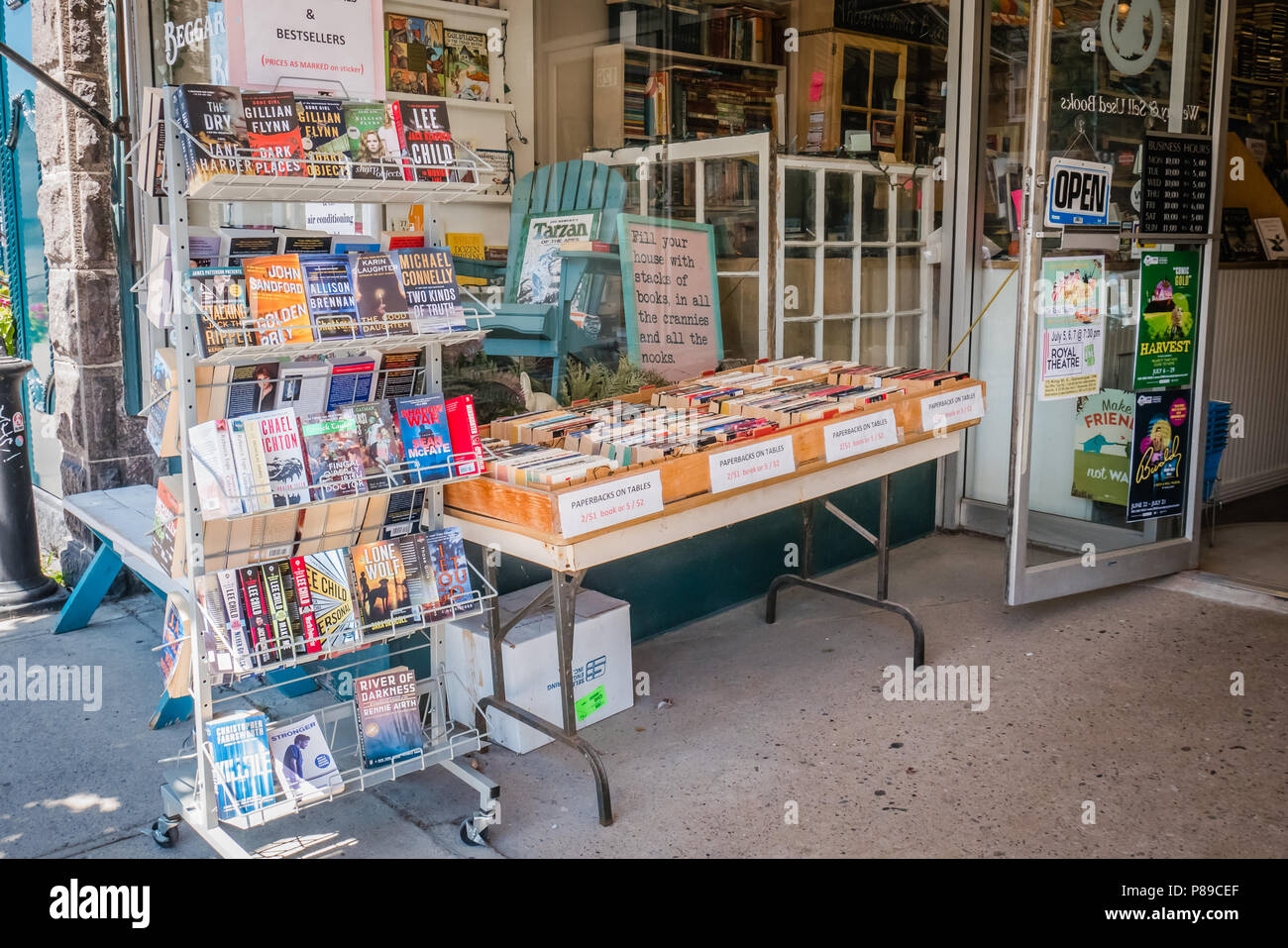 Ein Geschäft für gebrauchte Bücher Stockfoto