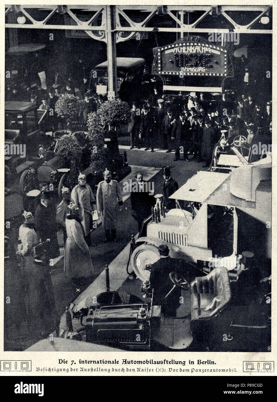 7. internationale Automobilausstellung in Berlin 1906. Stockfoto