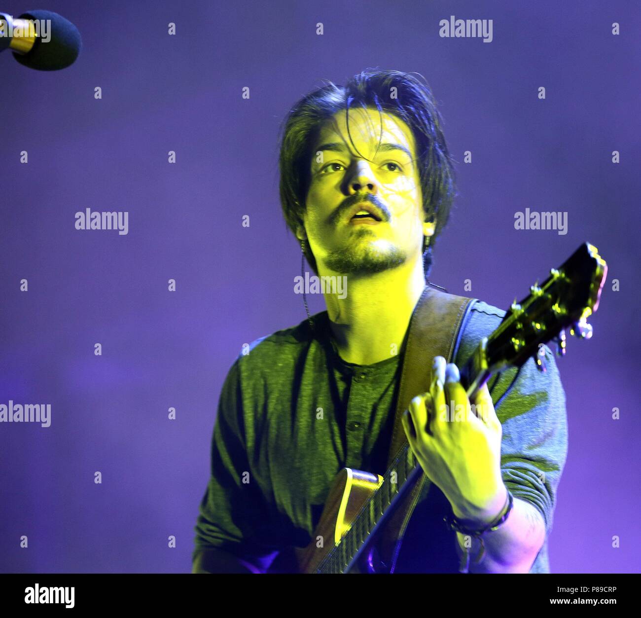 Milky Chance, Clemens Rehbein, Festival Pedralbes 2016. Stockfoto