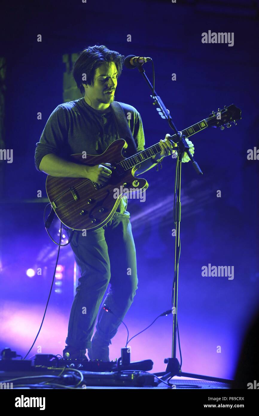 Milky Chance, Clemens Rehbein, Festival Pedralbes 2016. Stockfoto