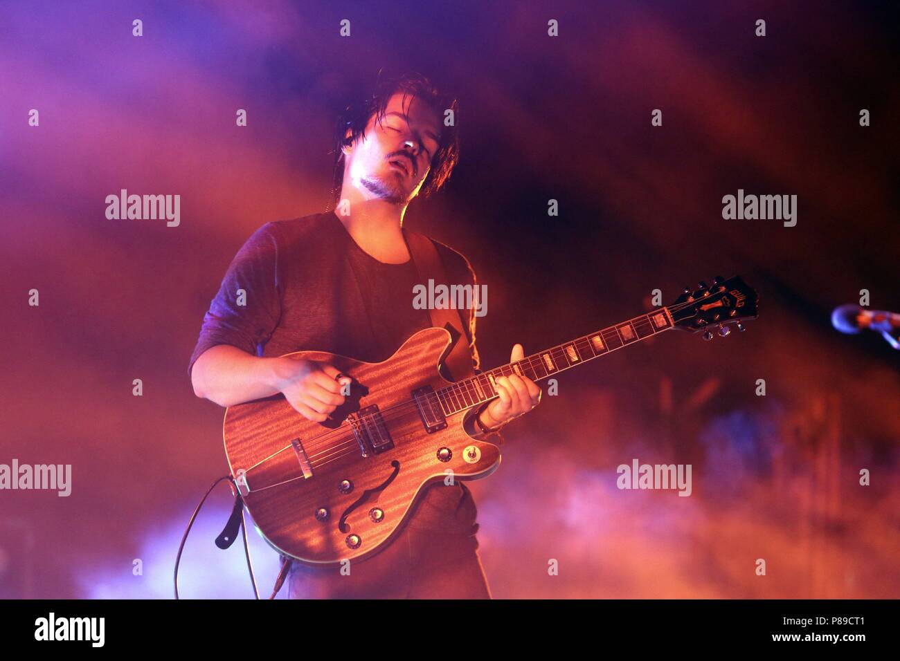 Milky Chance, Clemens Rehbein, Festival Pedralbes 2016. Stockfoto