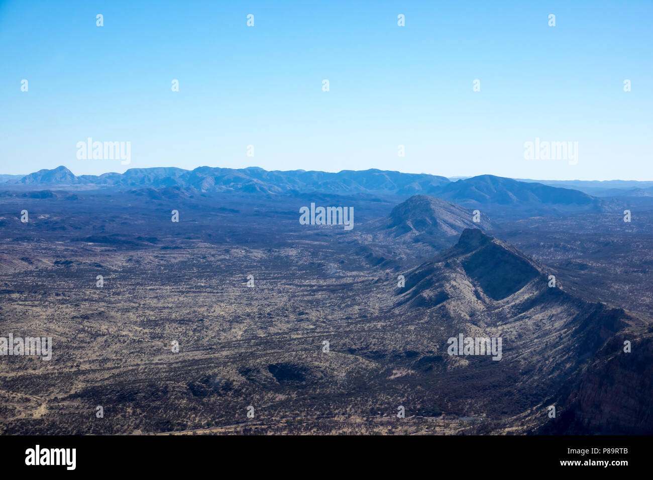 Luftaufnahme über Alice Springs, Northern Territory, Australien Stockfoto