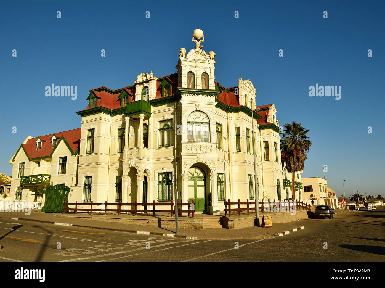 Hohenzollern Haus von 1905, Architektur aus der deutschen Kolonialzeit, Swakopmund, Erongo Region, Namibia Stockfoto