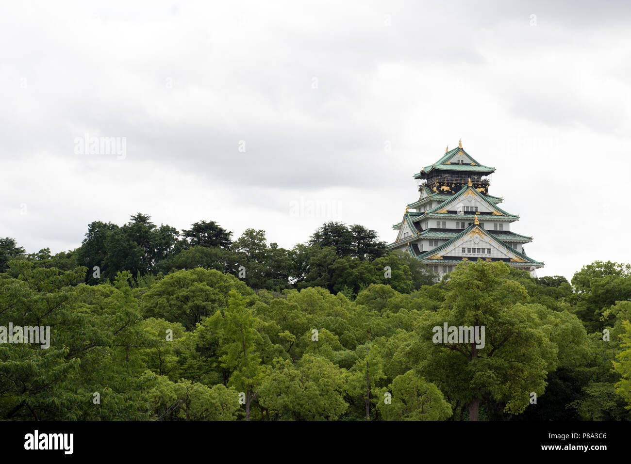 Die Burg Osaka Japan Stockfoto
