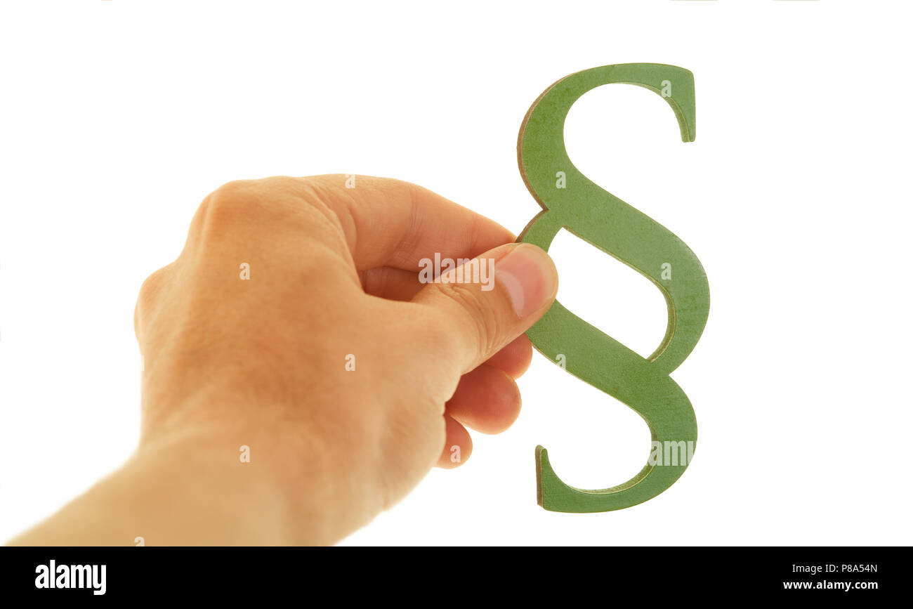Hand hält grüne Absatz Symbol als ein Konzept für die Nachhaltigkeit Stockfoto