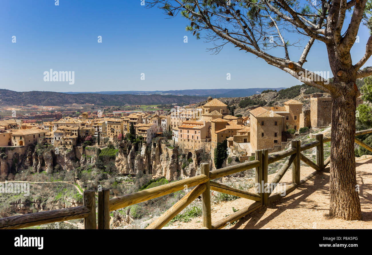 Blick über die Altstadt von Cuenca, Spanien Stockfoto