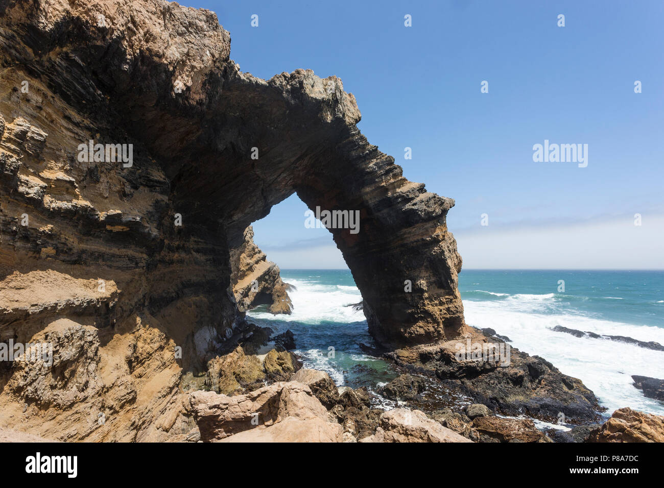 Boganfels rock Arch, Sperrgebiet, in der Nähe von Lüderitz, Namibia, Stockfoto