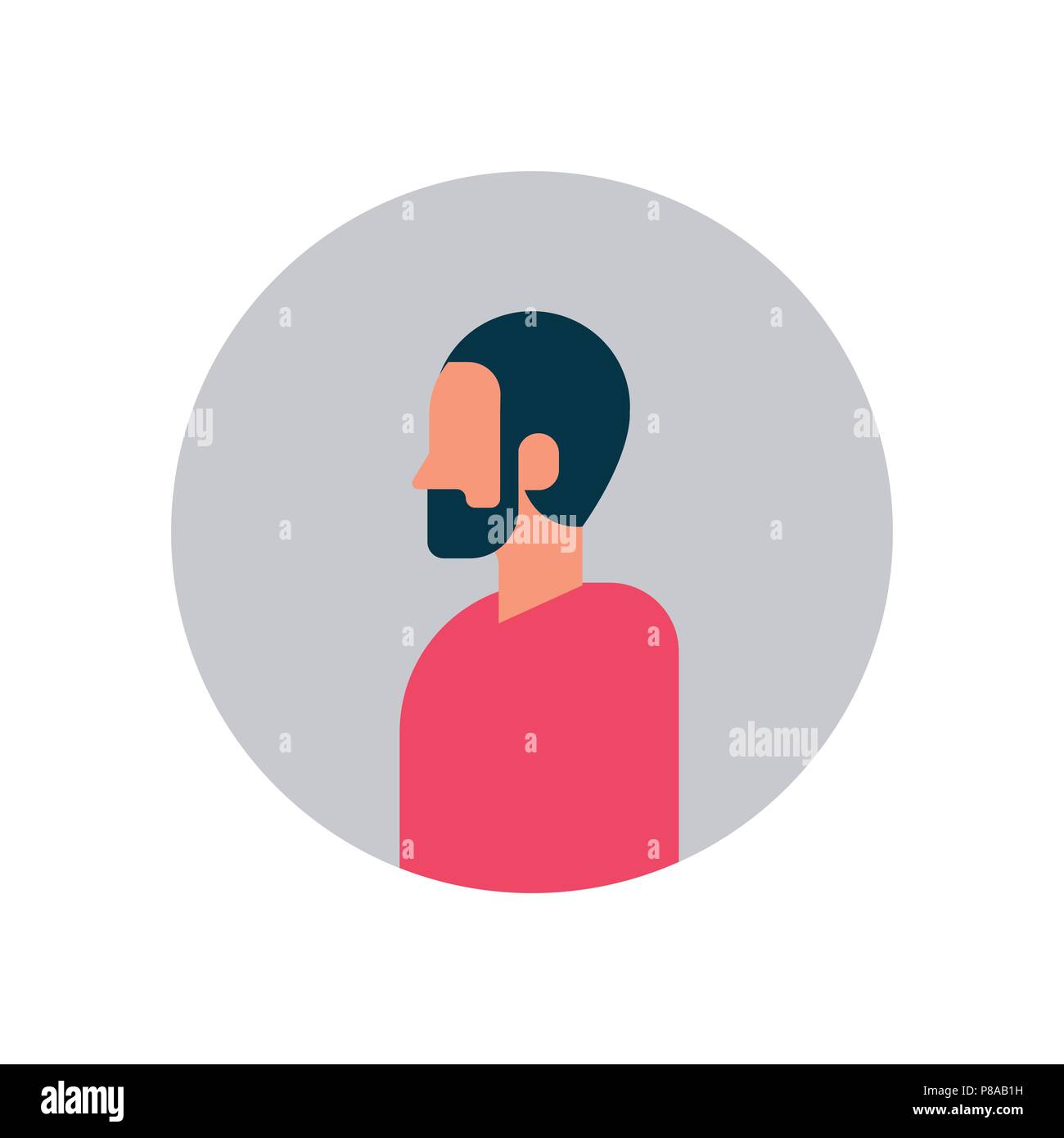 African American man Charakter Profil Portrait auf weißem Hintergrund männlich avatar Flachbild Cartoon Stock Vektor