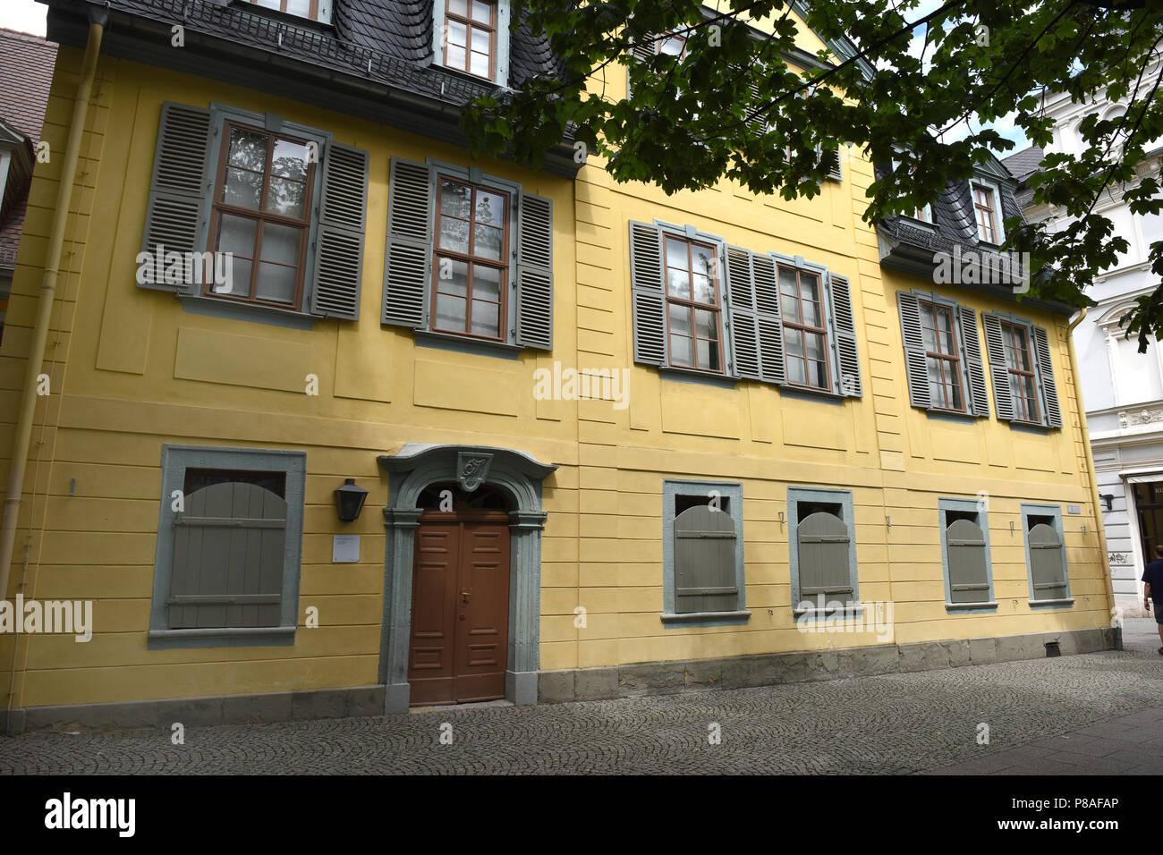 Das Schiller Haus und Museum, Schillerstraße, Weimar, Thüringen, Deutschland, Europa Stockfoto