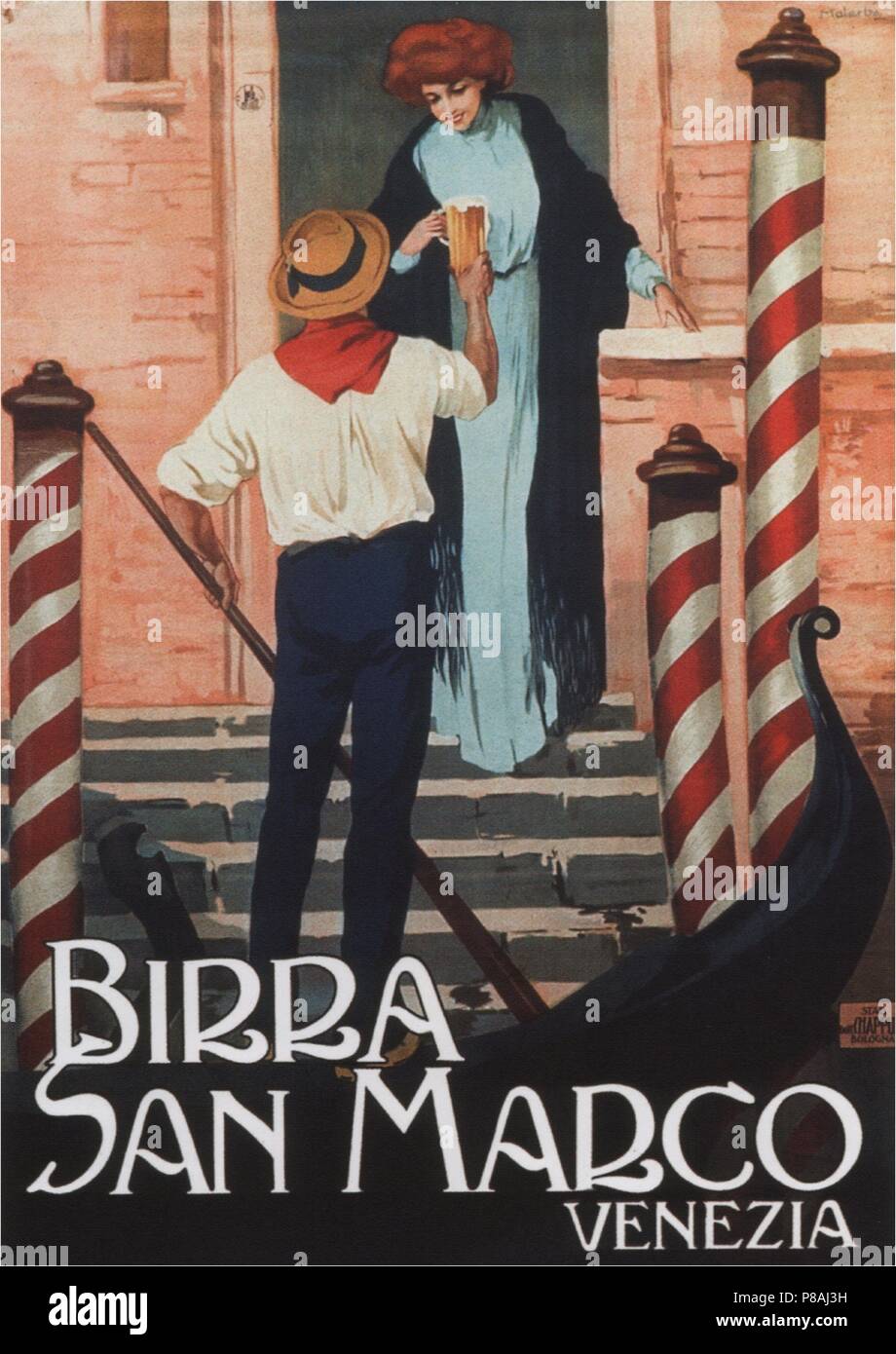 Bier San Marco. Museum: private Sammlung. Stockfoto