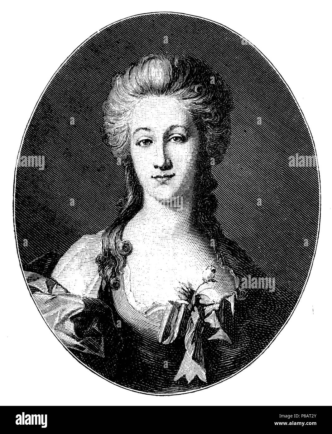Schönemann, Anna Elisabeth (1758-1817) Schönemann, verh. von Türckheim, Verlobte Goethes "Lili". Nachdem die Familie Bild in den Besitz des Countlich Türckheim Familie", 1881 Stockfoto