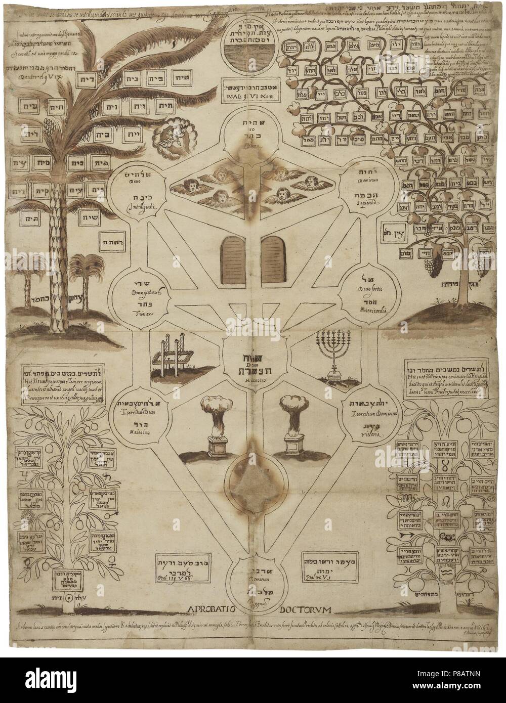 Arbor Cabalistica (kabbalistischen Baum). Museum: private Sammlung. Stockfoto