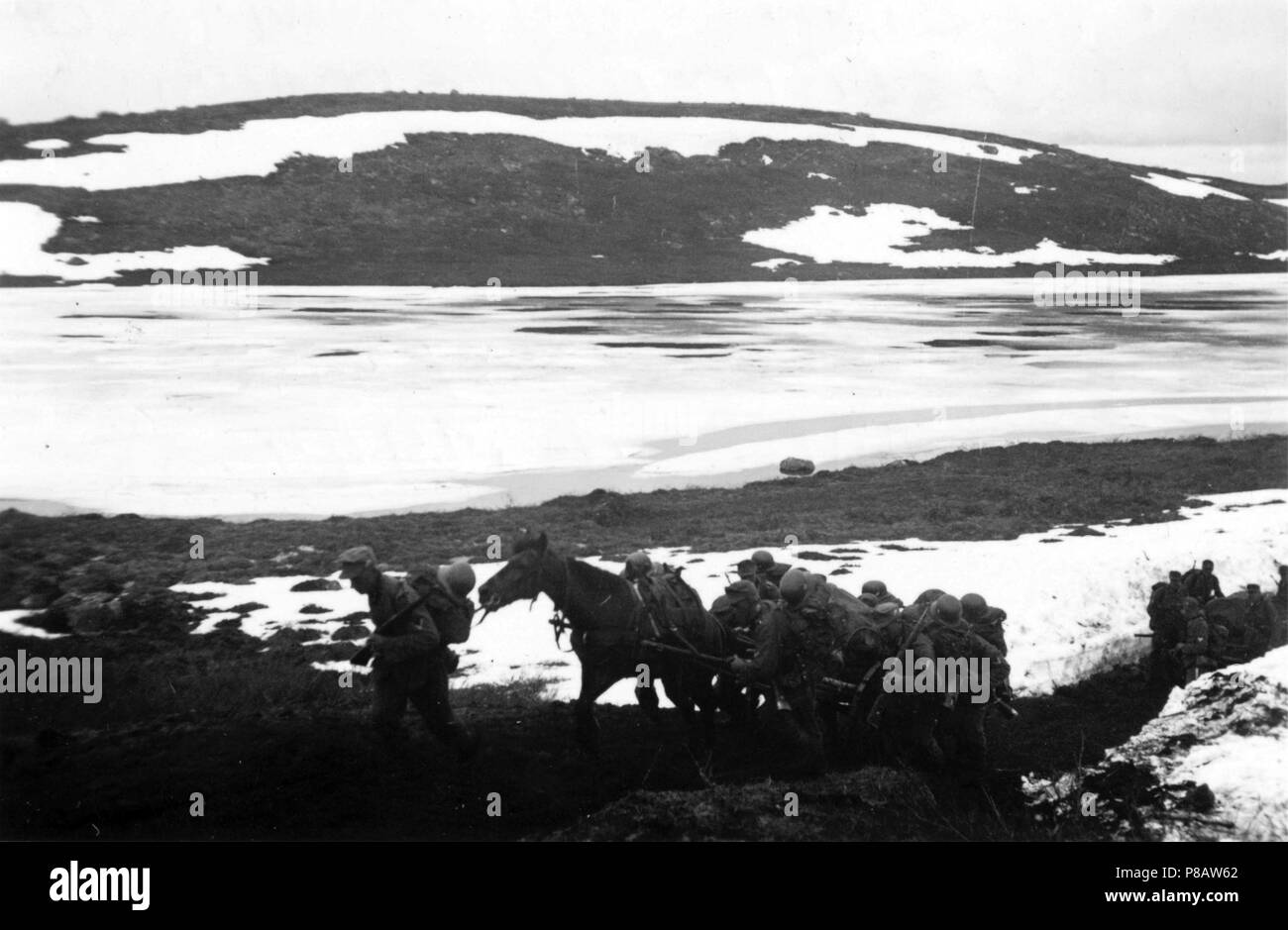 Betrieb Renntier. Eintrag in Titovka. Museum: Staatliche Russische militärische Geschichte Archiv. Stockfoto
