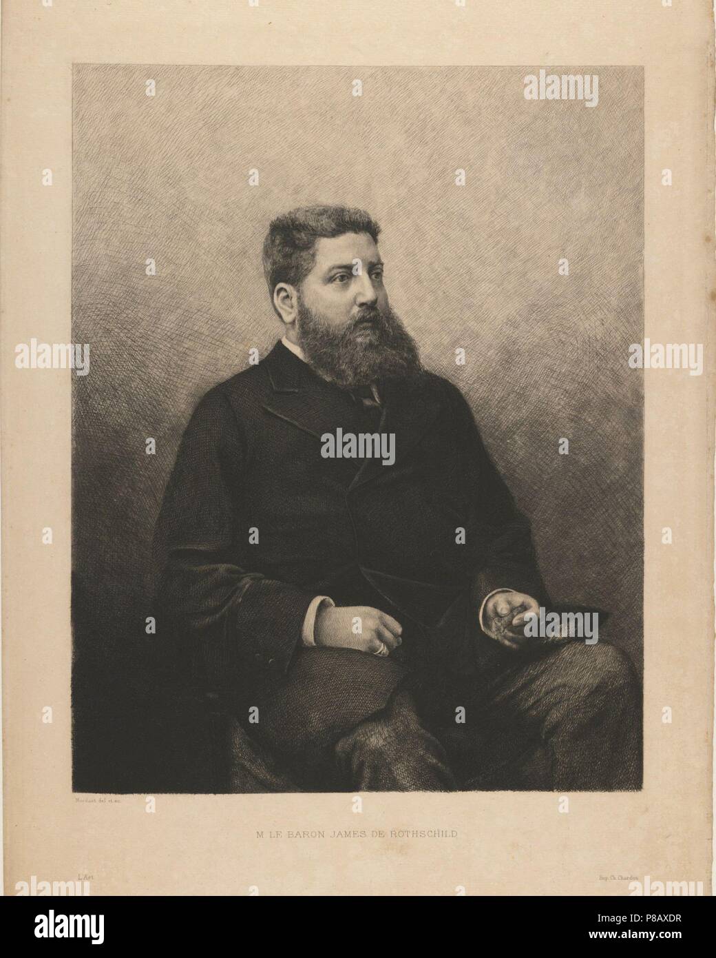 Portrait von James-Edouard de Rothschild (1844-1881). Museum: private Sammlung. Stockfoto