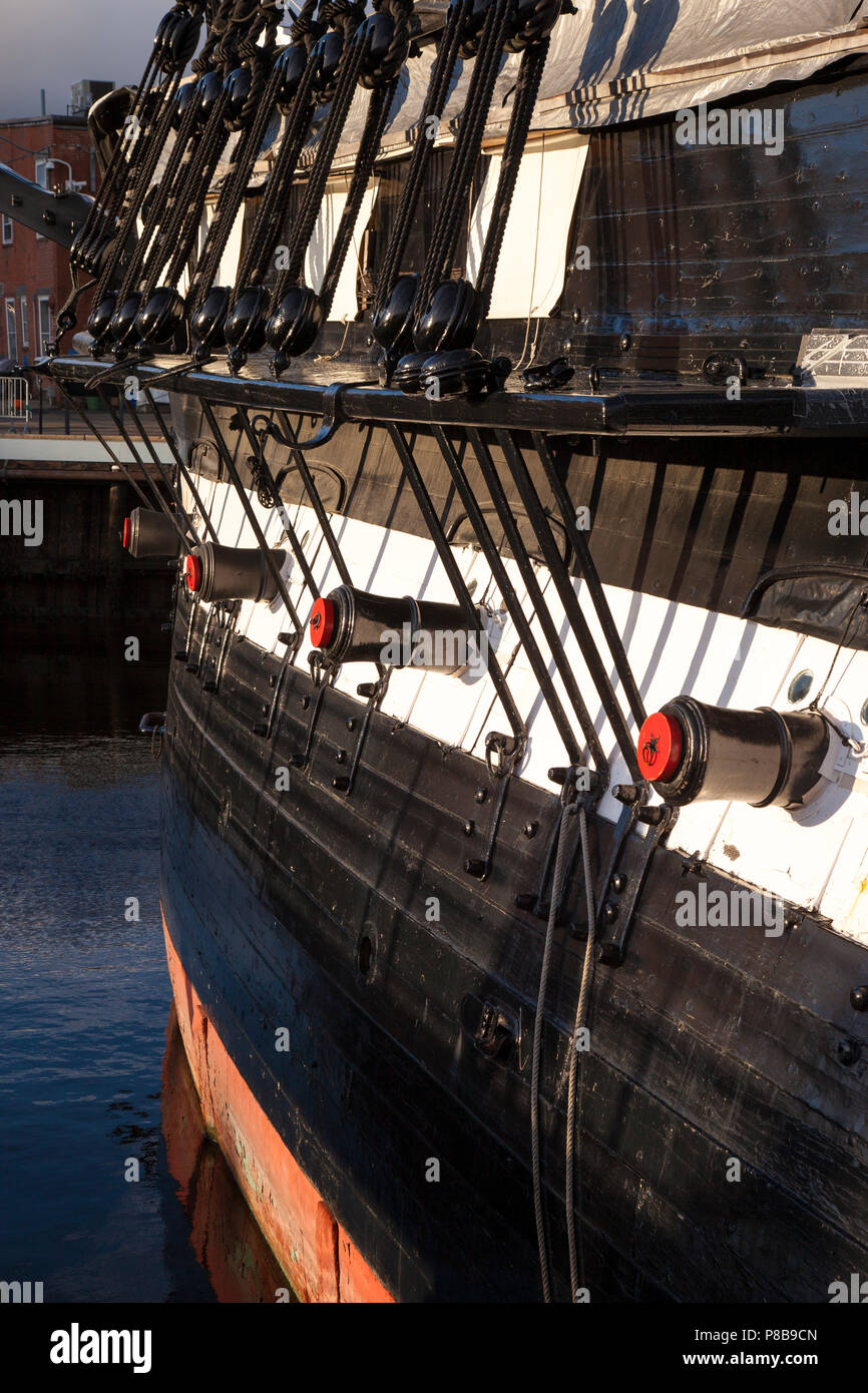 USS Constitution - Old Ironsides, Charlestown Navy Yard, Boston National Historic Park, Boston, Massachusetts, USA Stockfoto