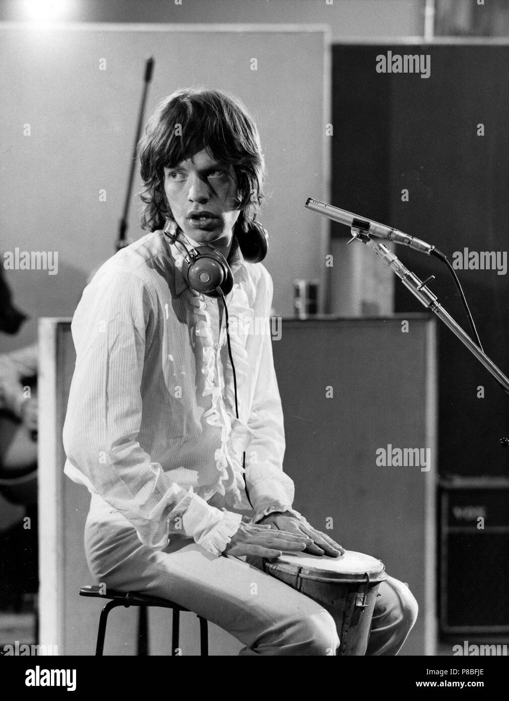 Mick Jagger im Film Sympathie für den Teufel (Eins plus Eins) von Jean-Luc Godard. Museum: private Sammlung. Stockfoto