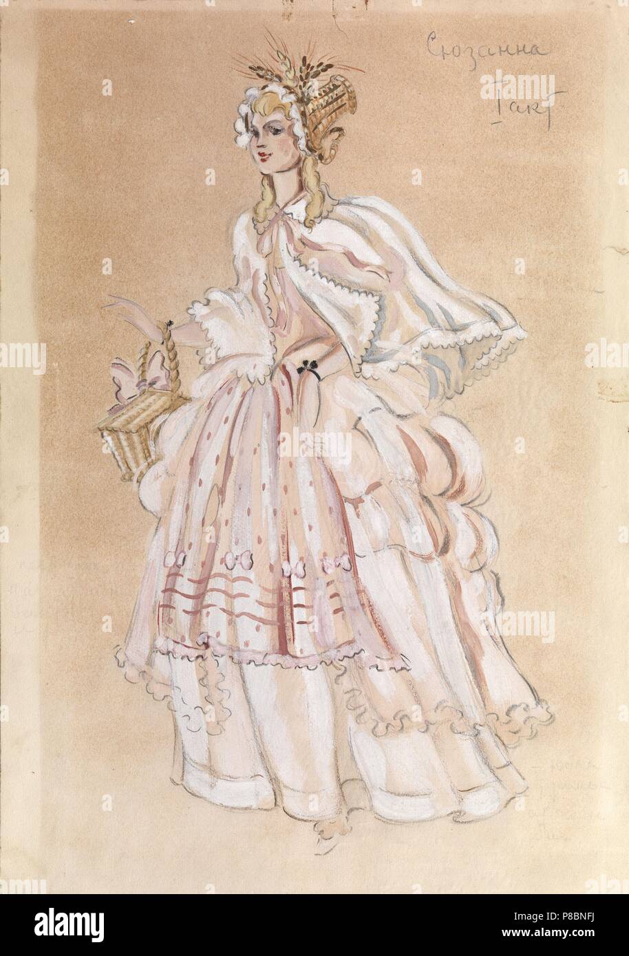 Susanna. Kostüme für die Oper Die Hochzeit des Figaro von W.A. Mozart. Museum: private Sammlung. Stockfoto