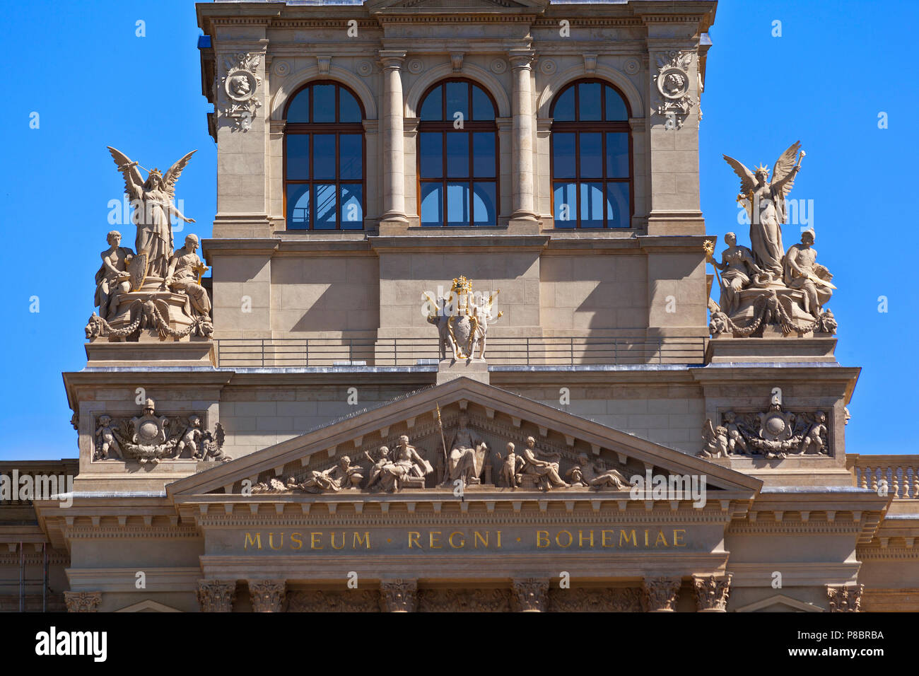 National Museum architektonisches Detail, Prag Altstadt Tschechische Republik Stockfoto