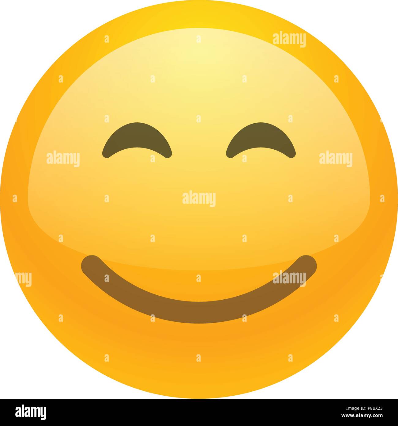 Smile Face emoji Vektor icon Stock Vektor