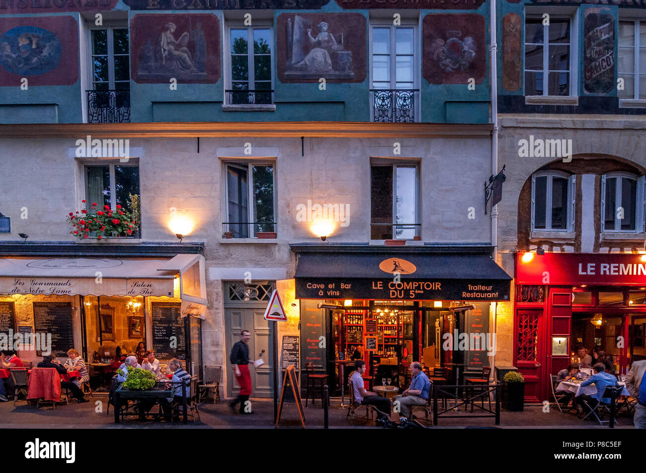 Restaurants in Paris, Frankreich. Stockfoto