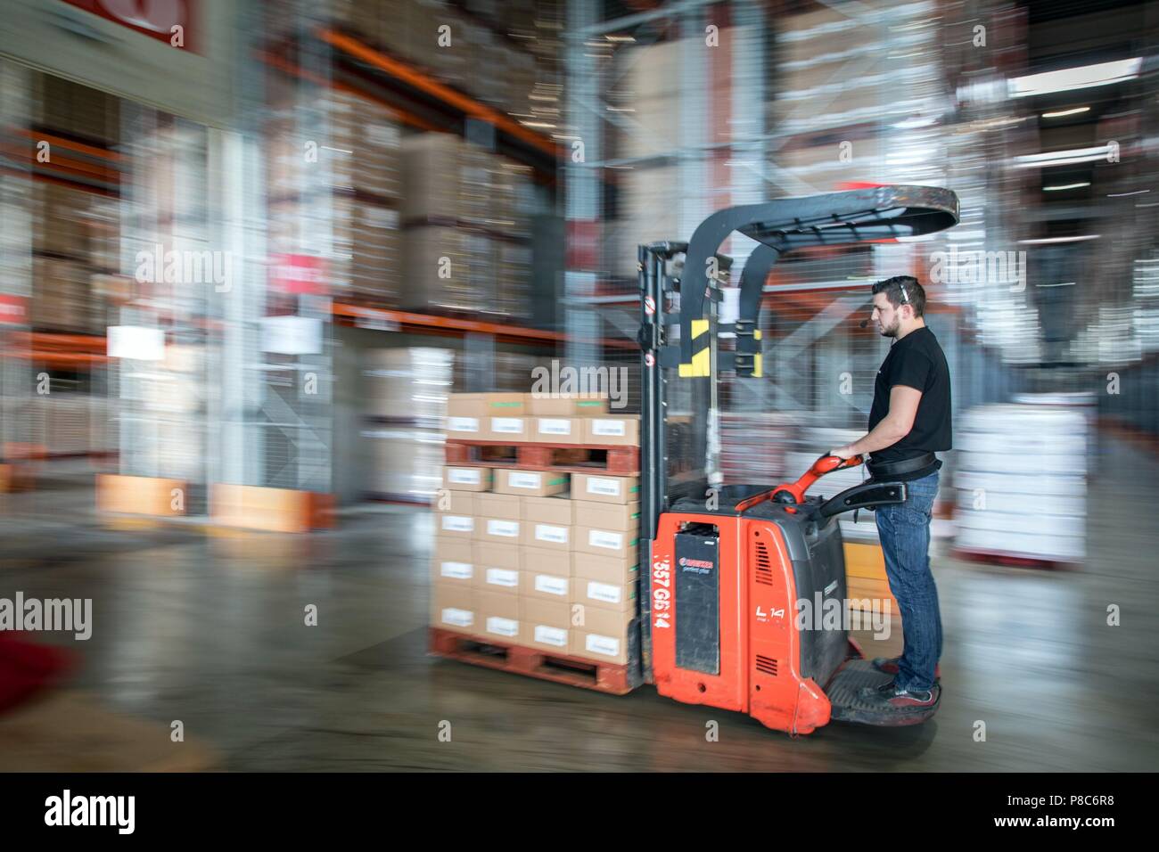 XPO LOGISTIK UNTERNEHMEN, TRANSPORT UND LOGISTIK Stockfoto